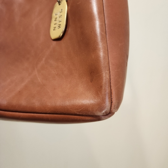 Nine West Vintage Brown Leather Shoulder Bag - Picture 3 of 15
